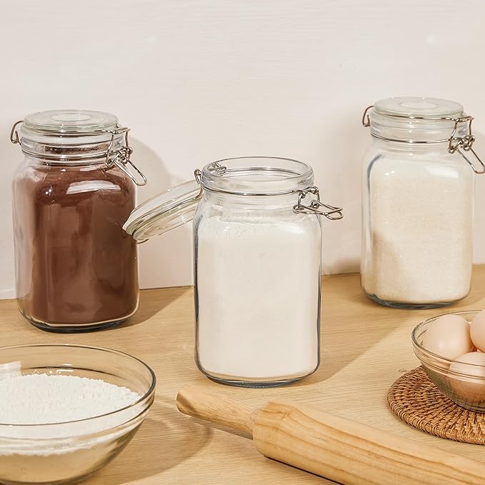 CHEFSTORY 50oz Airtight Glass Jars - Image 5