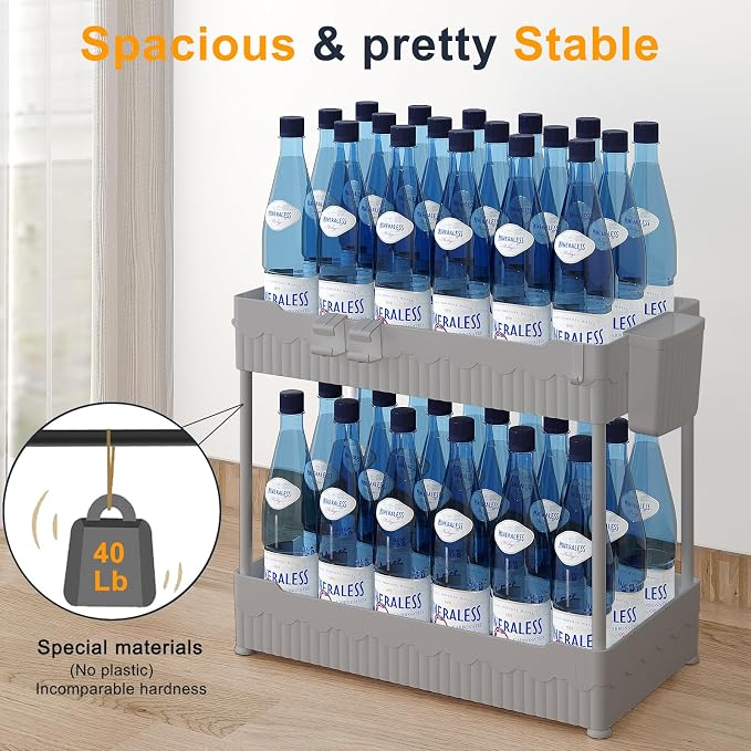 2 Pack Under Sink Organizer, Under Bathroom Cabinet Organizer - Image 4