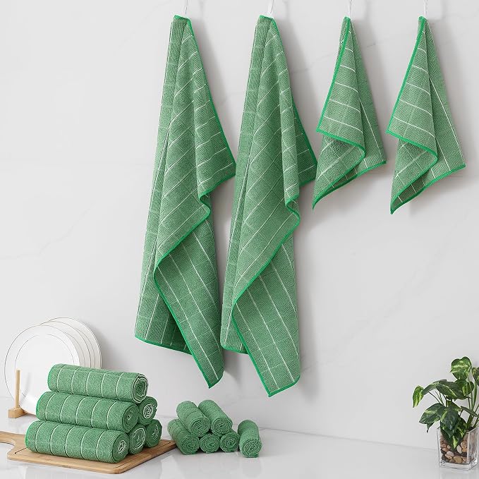 Homaxy Microfiber Kitchen Towels and Dishcloths Set, 20 Pack Soft and Absorbent - Image 8