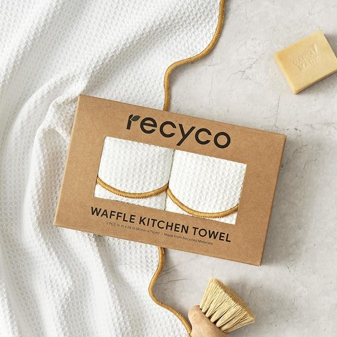 RECYCO Waffle Kitchen Towel Set of 2 - Image 7