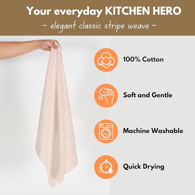 Native Fab 4 Pack Stripe Kitchen Dish Towels - Image 5
