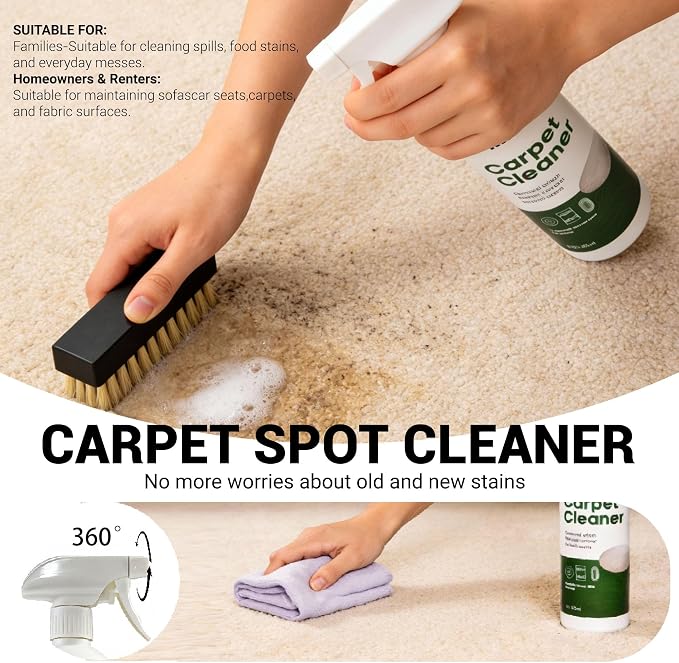 Carpet & Upholstery Cleaner 5-Piece Set, Fast Action Stain Remover - Image 5