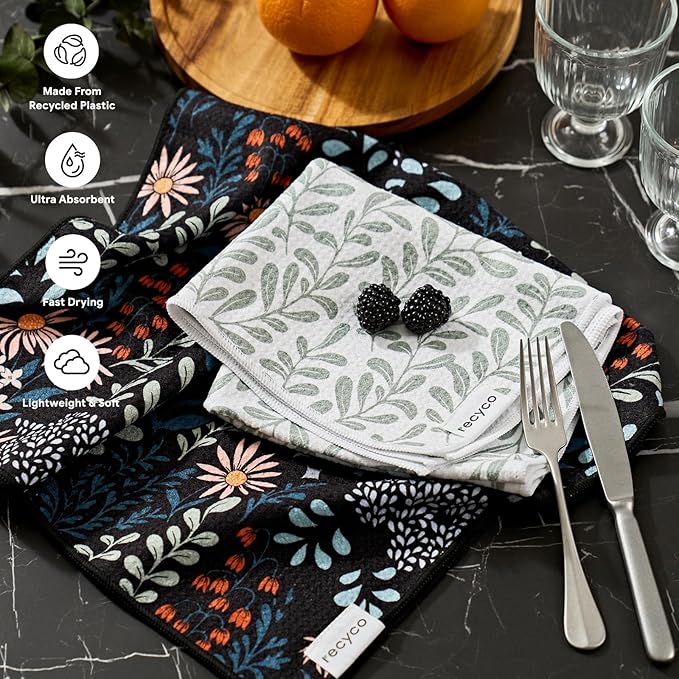 RECYCO Waffle Kitchen Towel Set of 2 - Image 2