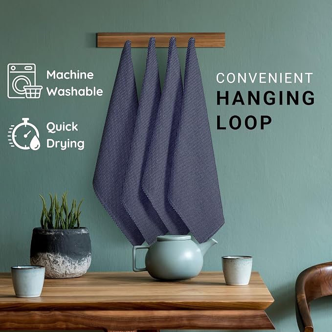 TWINY Threads 4 Pack Kitchen Towels, 100% Cotton, 18x28 Inches, Highly - Image 2