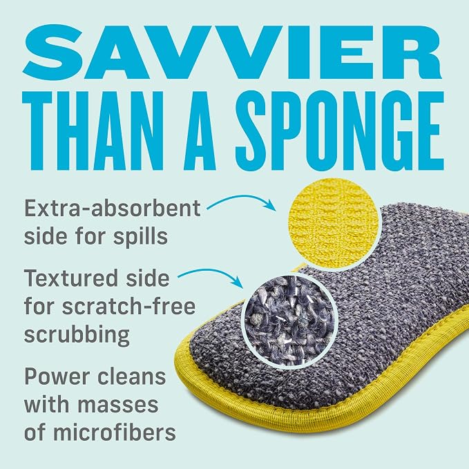 E-Cloth Washing Up Pad, Premium Microfiber Non-Scratch Kitchen Dish Scrubber - Image 3