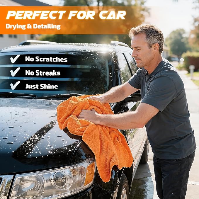 2-Pack 1200 GSM Car Drying Towels – Microfiber Towels - Image 7