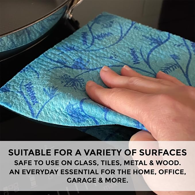 Original Swedish Dishcloths – 20 Pack Reusable Cellulose Sponge Cloths | Made - Image 7