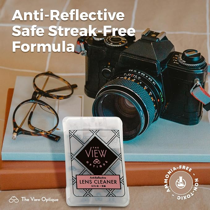 Anti-Reflective Safe lens Cleaner Spray Kit – 0.7oz Glasses Cleaner Spray - Image 3