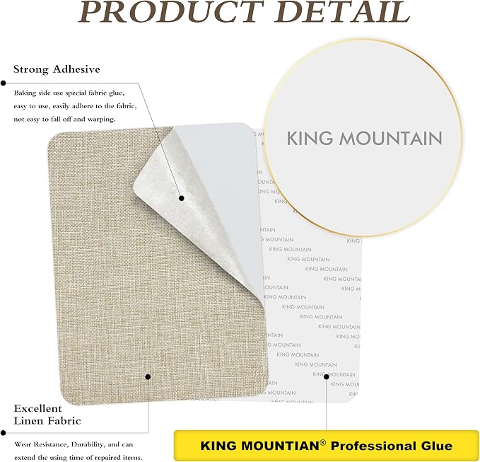 Coarse Linen Repair Patches, Self-Adhesive Linen Fabric Patches, 12X40 inch - Image 3