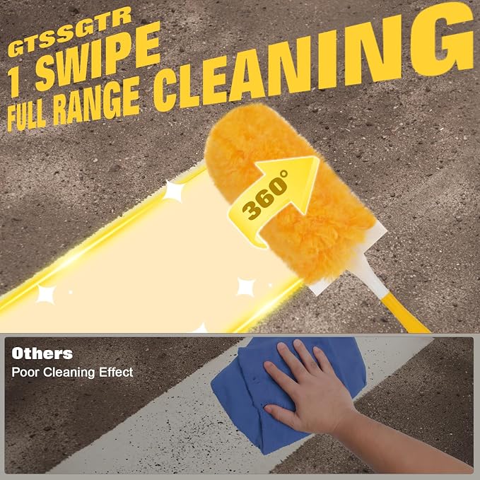 360° Heavy Duty Duster Refills for Swiffer Duster, 30 Pack & 1Handle 4X Faster - Image 3
