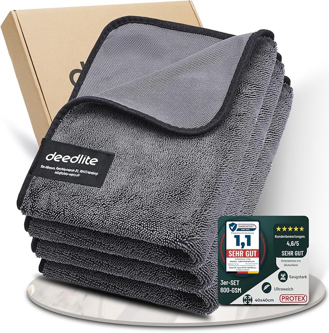Bath Wipes Shower Cleaning Cloths, Premium Car Drying Towel | Ultra Absorbent by Deedlite