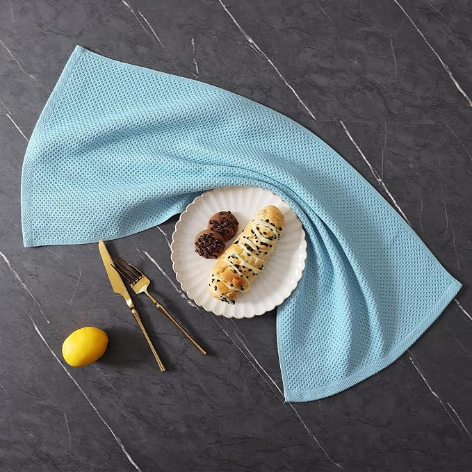 Homaxy 100% Cotton Kitchen Towels and Dishcloths Set, 12 x 12 Inches and 13 x - Image 9