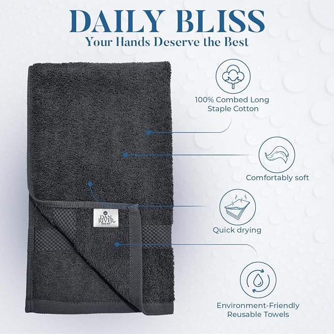DAN RIVER 6-Pack Premium Hand Towels - Image 3
