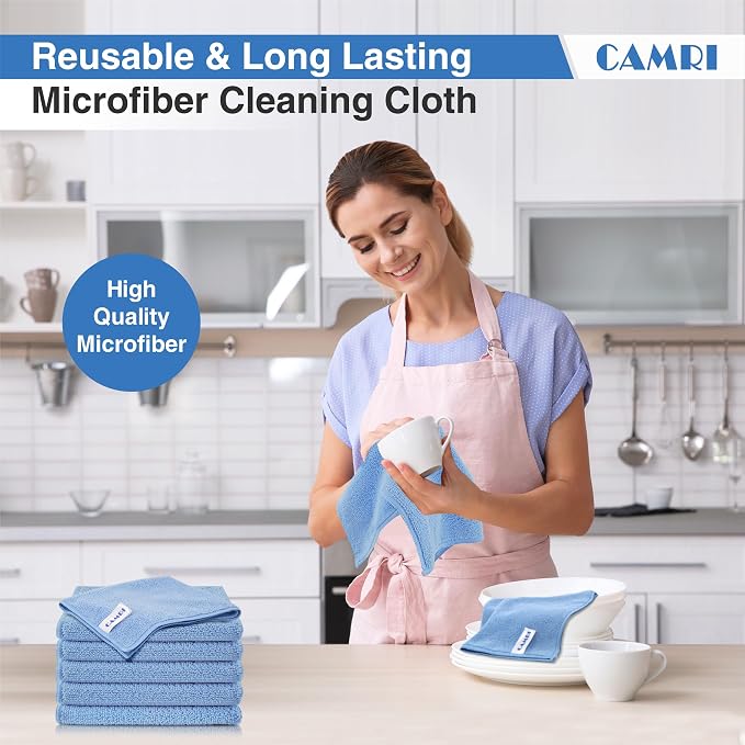 CAMRI Microfiber Towel Cleaning Cloth – Pack of 12, Size 12.6” x 12.6” - Image 6