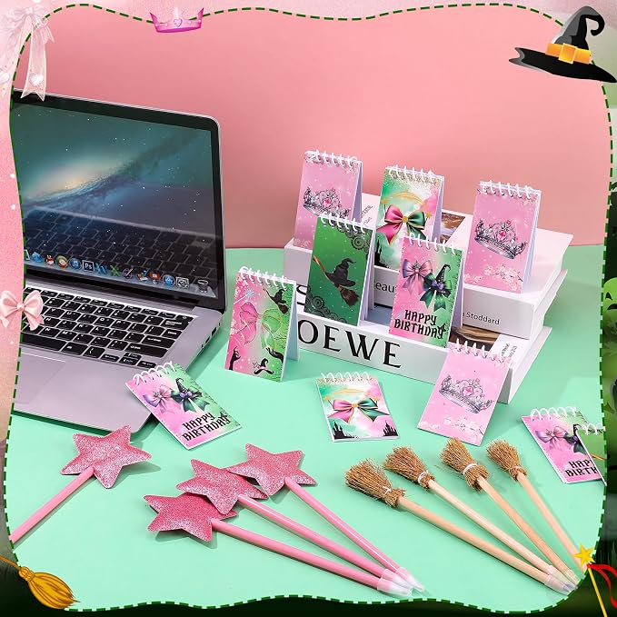 40 Pcs Princess and Witch Party Favors Include 10 Witch Broom Pencils 10 Pink - Image 4