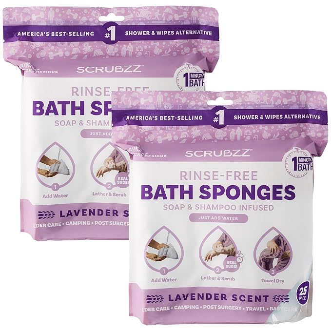 Scrubzz Disposable No Rinse Bathing Wipes by Scrubzz