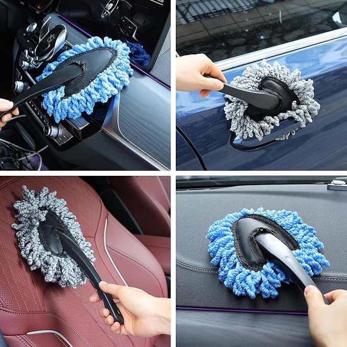 2 Pcs Super Soft Microfiber Duster Brush, Car Dash Cleaner, Cleaning Brush - Image 6