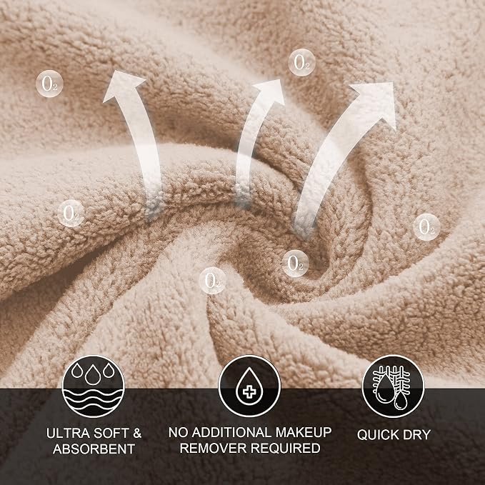 MOONQUEEN Microfiber Facial Cloths Fast Drying Washcloth 12 Pack - Image 7