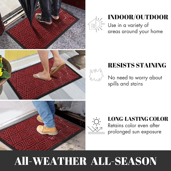 Yimobra Extra Large Door Mat 60x32, All-Weather Waterproof Non-Slip Welcome - Image 7