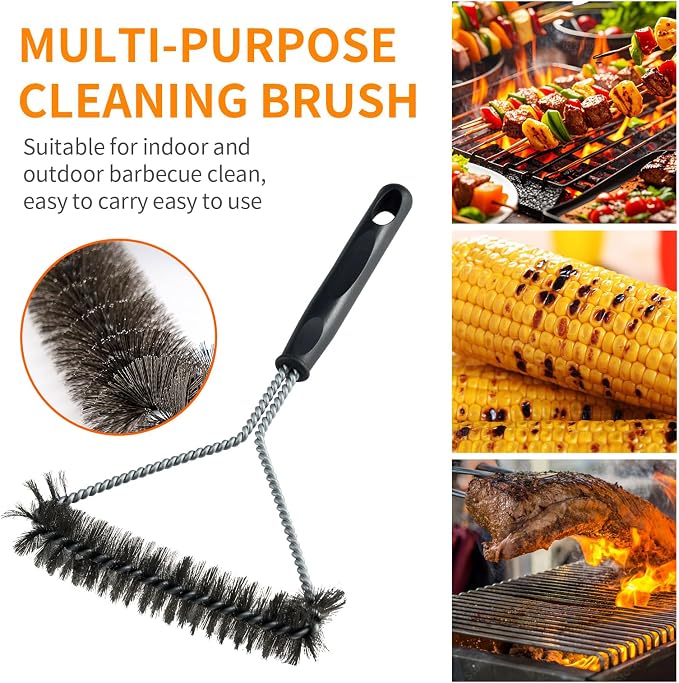 Grill Brush, BBQ Cleaner Accessories, Safe Wire Bristles Barbecue Cleaning Brush - Image 4