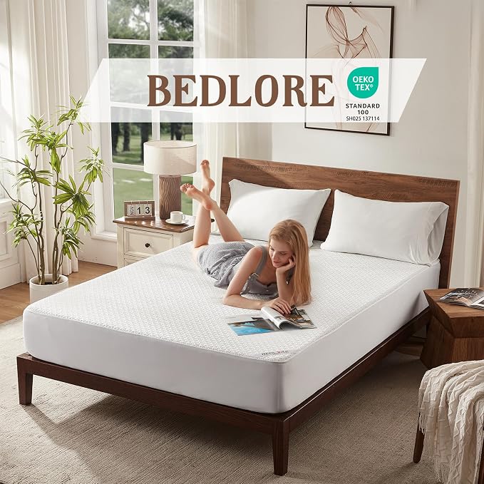 BEDLORE Full Size Mattress Protector, Waterproof Noiseless Mattress Cover - Image 3