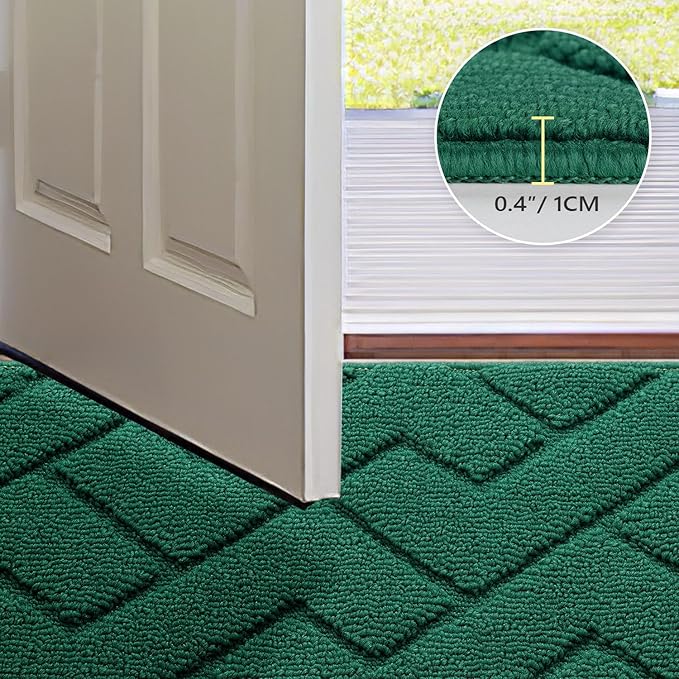 hicorfe Indoor Door Mat, Non Slip Door Mats, Absorbent Resist Dirt Entrance - Image 4