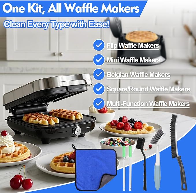 XANGNIER 6 Pcs Waffle Makers Clean Brush Kit - Image 3