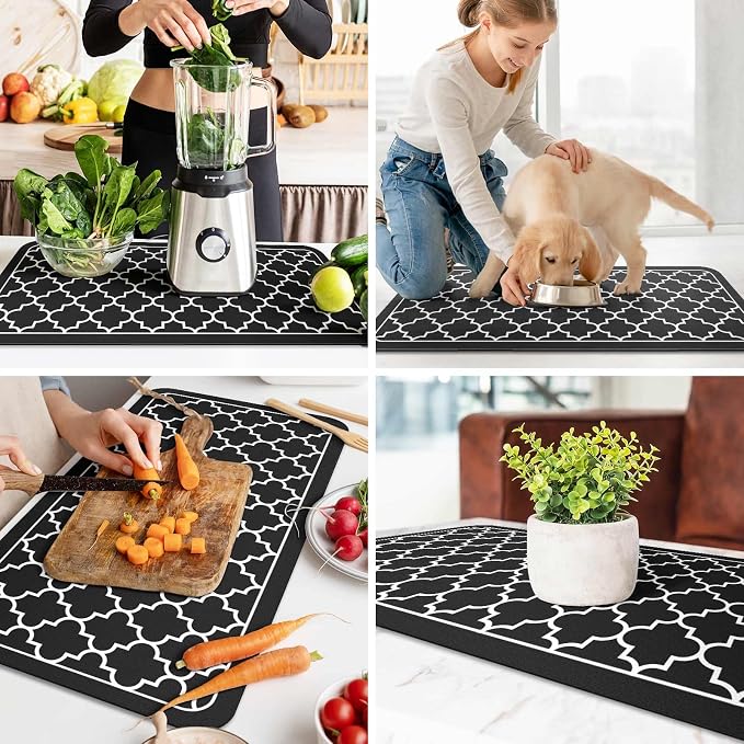 WISELIFE Dish Drying Mat Super Absorbent Drying Mat Large Dish Drying Mats - Image 6