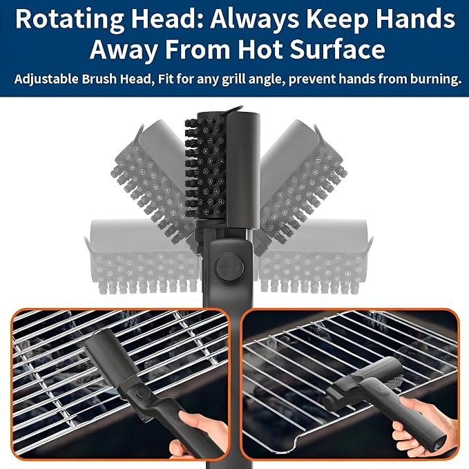 Electric Grill Brush Rechargeable, 3 Powerful Speed BBQ Grill Brush - Image 5