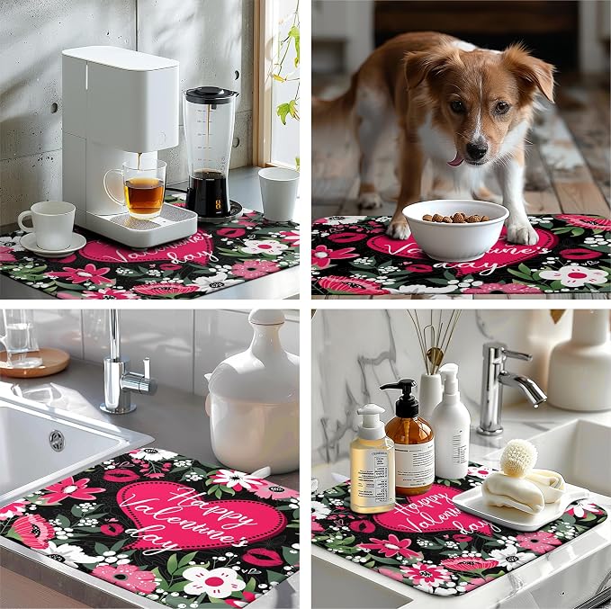 Happy Valentine's Day Dish Drying Mat - Image 7