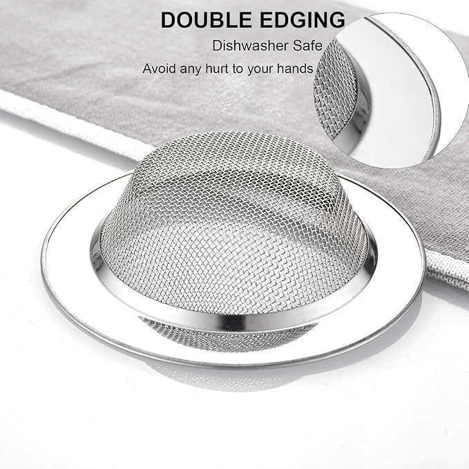LASSHSWA 4 PCS Kitchen Sink Strainer Stainless Steel, Kitchen Sink Drain - Image 3