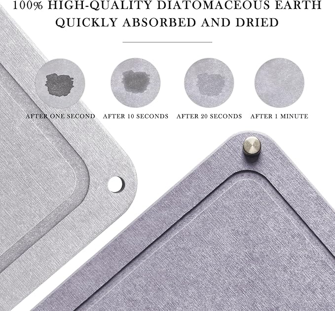 Large Diatomaceous Earth Stone Dish Drying Mats - Image 3