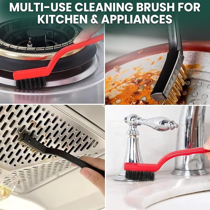 8 Pcs Crevice Cleaning Brush Set – Hard Bristle Cleaning Tools - Image 8