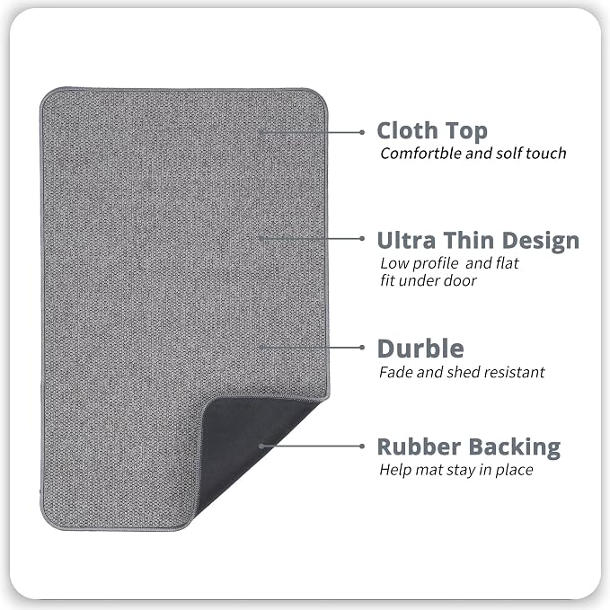 Bath Mat, Ultra Thin Bathroom Runner Rugs, Large Bath Mats - Image 2