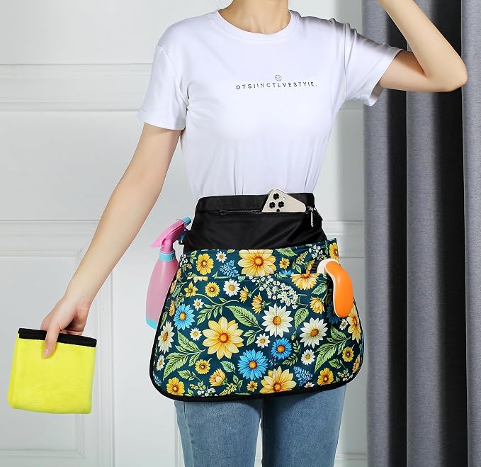 Waterproof Cleaning Apron with 7 Pockets, Cleaning Supplies - Image 2