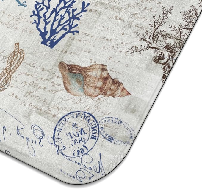Ocean Dish Drying Mat for Kitchen Countert, Coastal Theme Farmhouse Style - Image 6