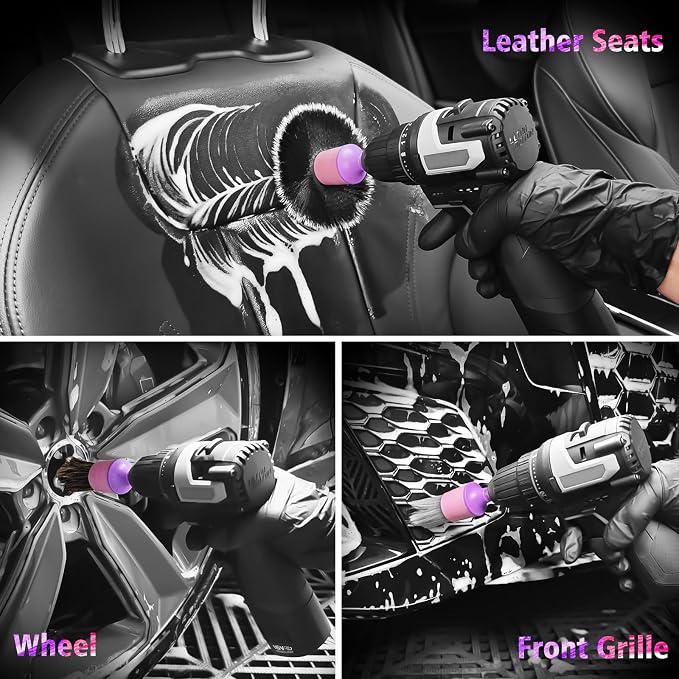 3Pcs Car Detailing Drill Brush Set - Image 4