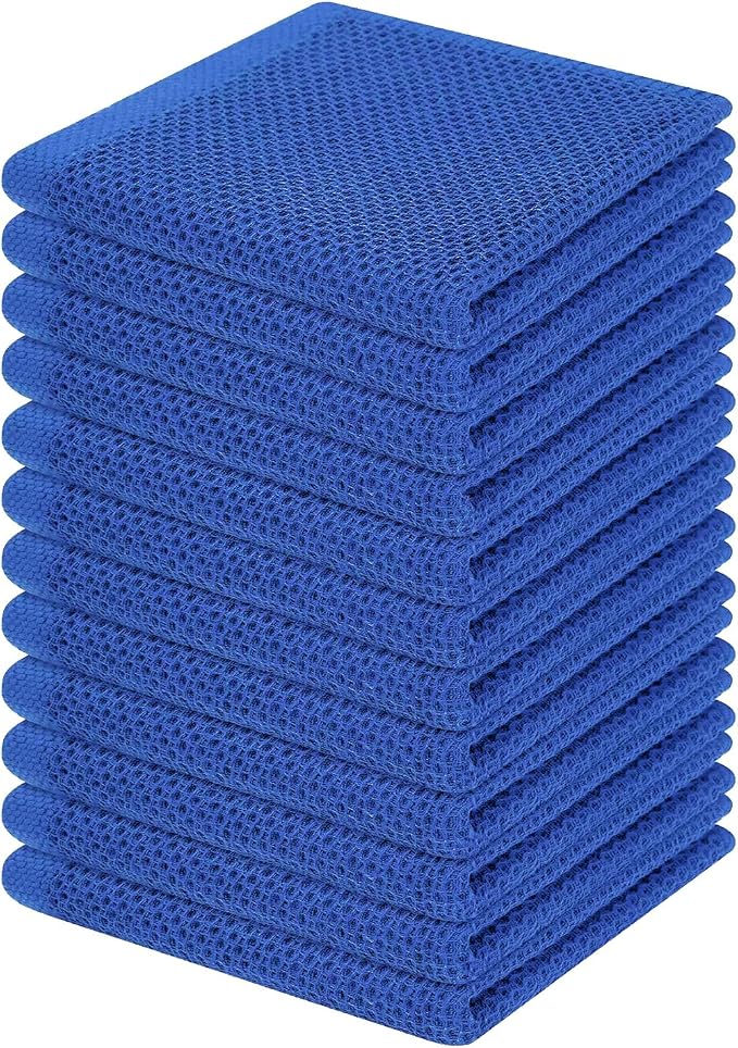Homaxy 100% Cotton Waffle Weave Kitchen Dish Cloths, Ultra Soft Absorbent Quick by Homaxy