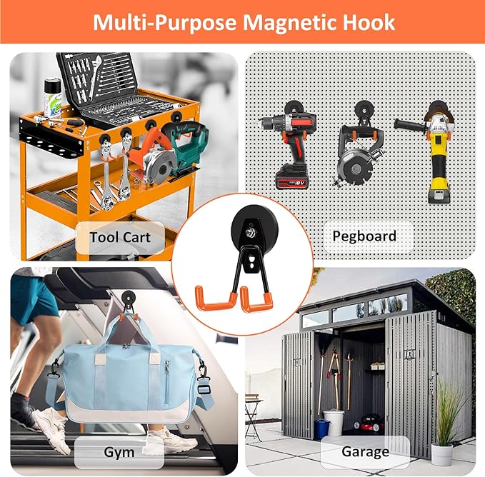 ENUODA Magnetic Hooks Heavy Duty Magnetic Tool Holder Utility Neodymium Magnet - Image 5