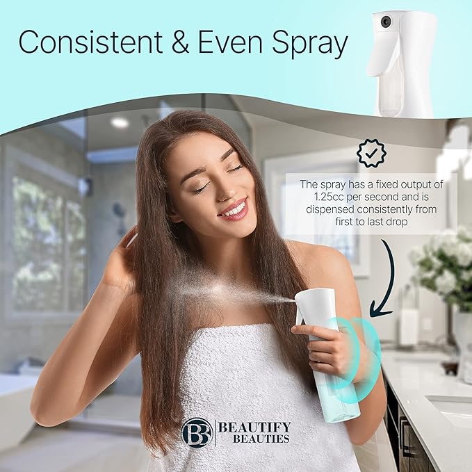 BeautifyBeauties Hair Spray Bottle – Ultra Fine Continuous Water Mister - Image 2