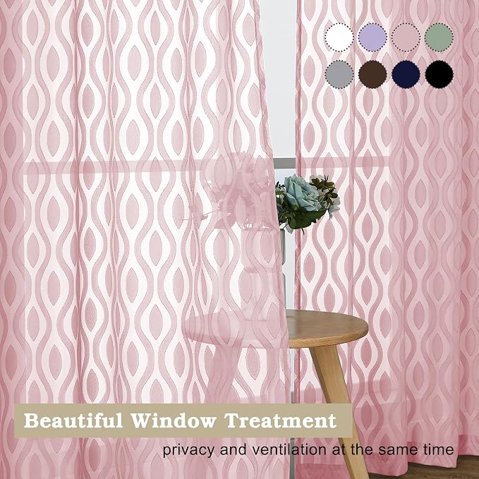 Aiyufeng Sheer Curtains 72 Inches Long - Image 7