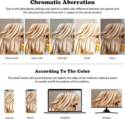 NEWCOSPLAY Super Soft Twin Blanket Brown Premium Silky Flannel Fleece Leaves Pattern Lightweight Bed Blanket All Season Use (Brown, Twin(60"x80"))