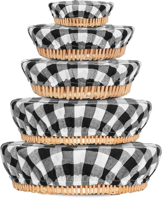 Reusable Bowl Covers, 5 Size Stretch Cloth Bowl Covers by Unknown