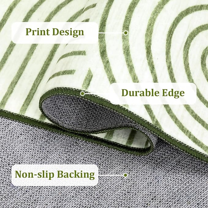 Modern Rug 2.5x10 Runners for Hallways, Abstract Kitchen Runner Rugs Non Slip - Image 5