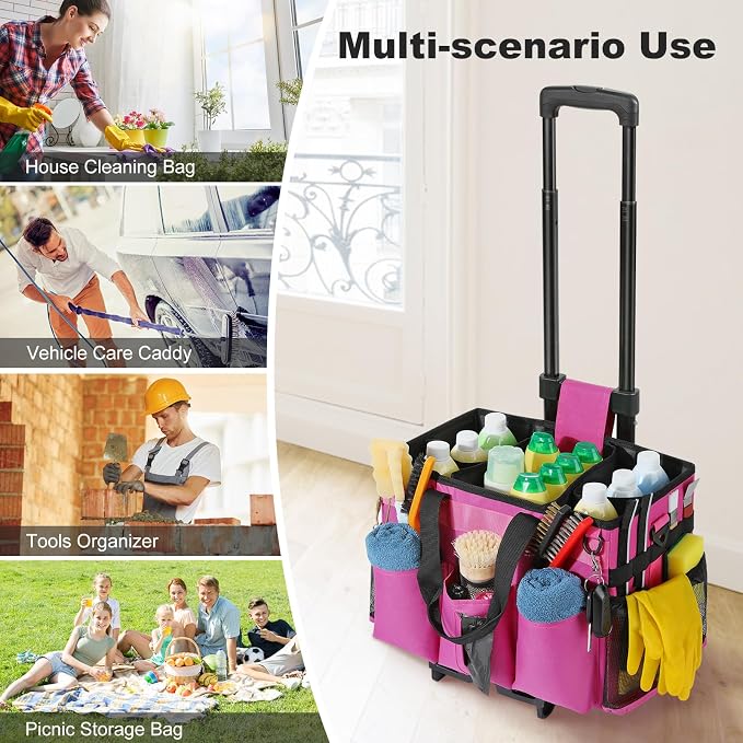 Housolution Rolling Cleaning Caddy Bag - Image 4