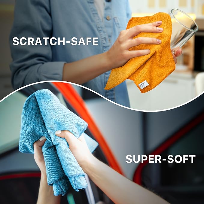 Simple Houseware 12 Pack Microfiber Cleaning Cloth - Image 4