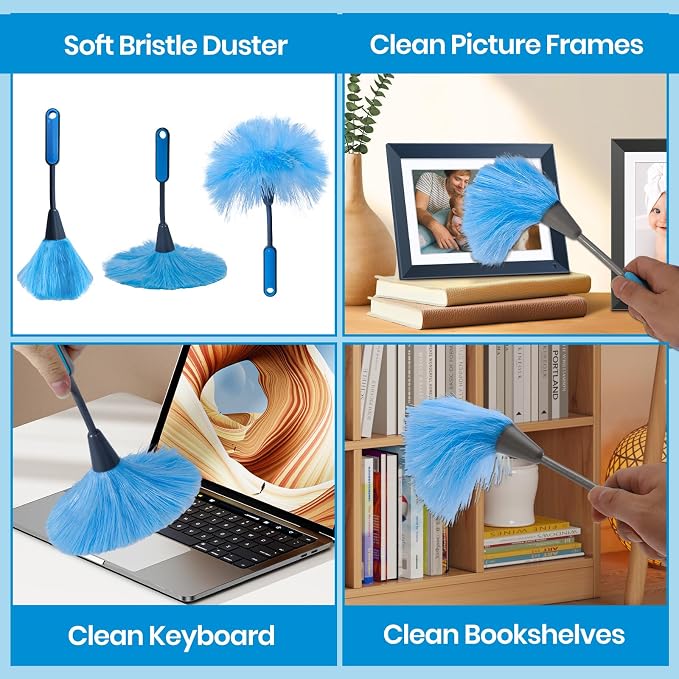 Ceiling Fan Cleaner Duster Kit 72 Inch Ceiling Fan Duster Extension Pole 8-in-1 - Image 5