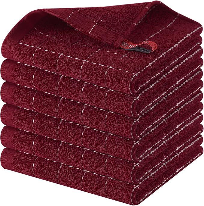 Homaxy 100% Cotton Terry Kitchen Dish Cloths, Ultra Soft and Absorbent Dish by Homaxy