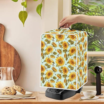 Mumeson Sunflower Blossom Coffee Maker Cover Stand Mixer or Coffee Machine Fingerprint Protection Cover Small Kitchen Machine Cover Fit Multi Kitchen Styles