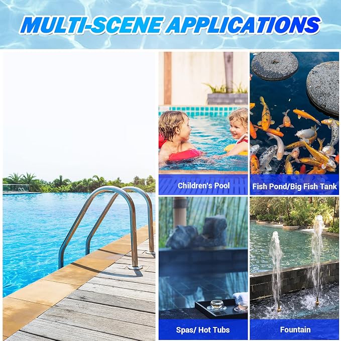 Pool Skimmer - Pool Net with 3 Section Pole, 48 inch Pool Skimmer Net with Pole - Image 6
